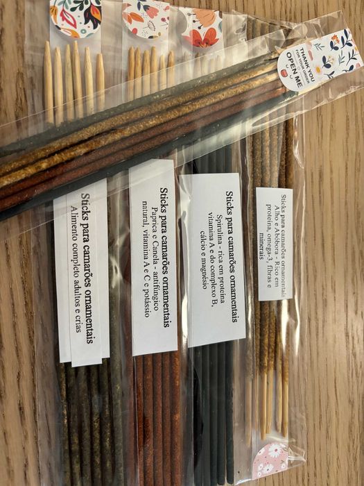 Sticks biológicos para camarões (Neocaridina, Caridina)