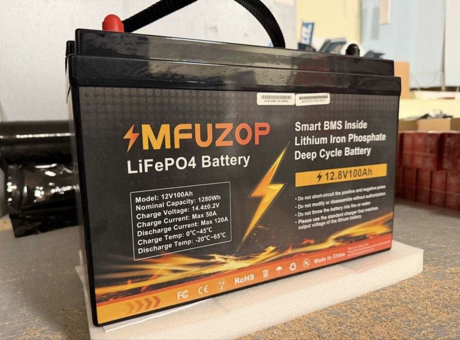 Литий-железо-фосфатная батарея / Аккумулятор LiFePO4 12.8V 100Ач BMS /