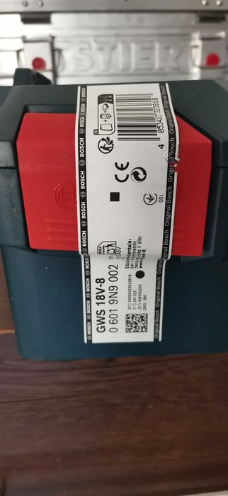 Szlifierka kątowa Bosch GWS 18V-8, bateria 2x GBA 4.0Ah, ładowarka.