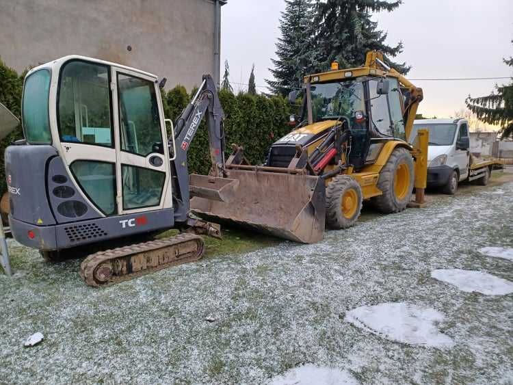 Usługi koparką, koparko-ładowarką, minikoparką