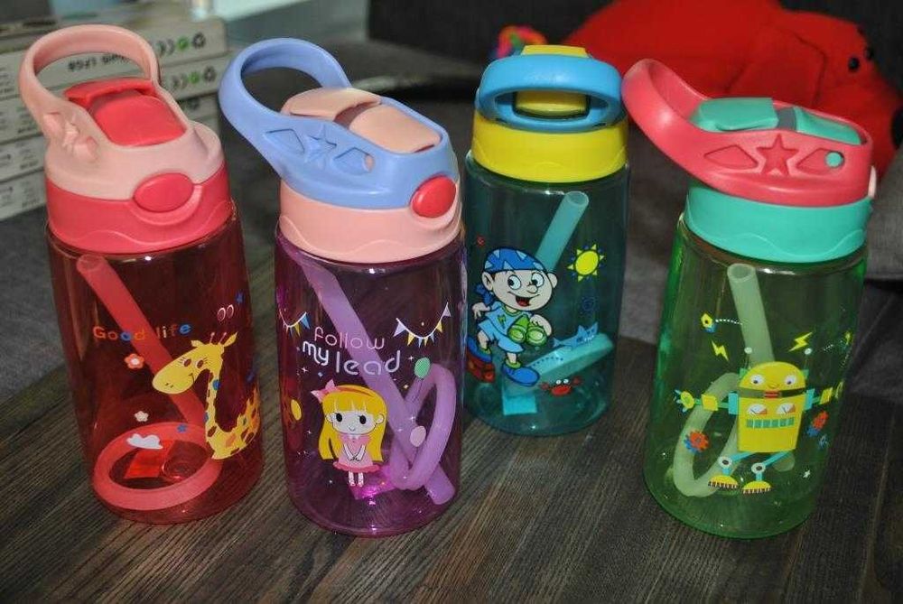 Пластиковая бутылка детская  Baby bottle LB 400  с трубочкой 500мл