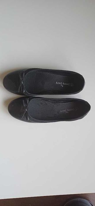 Czarne baleriny kokarda