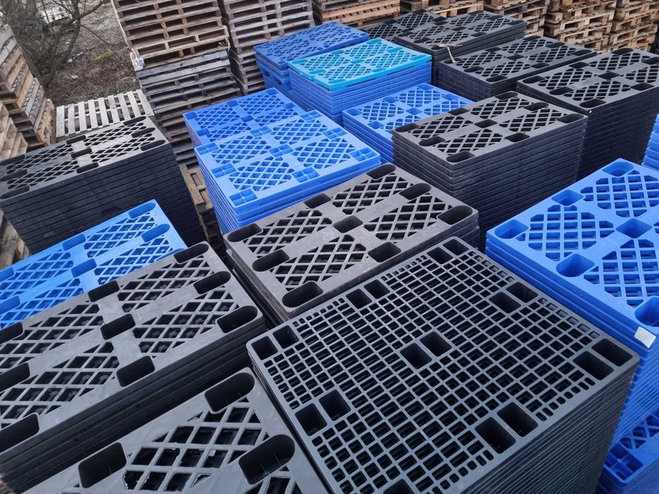 Palety plastikowe 120x100 cm - niebieska, paleta plastikowa