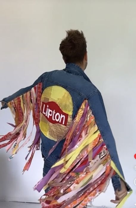 Castomowa kurtka jeansowa Jackob Buczyński x Lipton, jacket by jackob