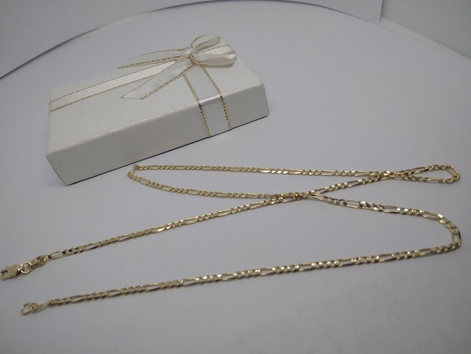 Złoty męski łańcuszek Figaro złoto 585 długość  50 cm 274