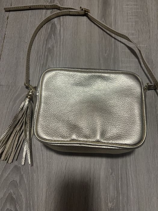 Torebka skórzana złota Vera Pelle nowa