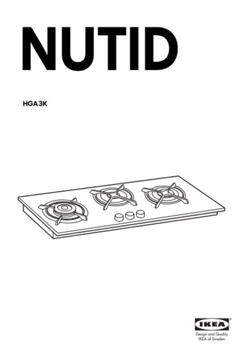 Placa Gás NUTID HGA3K IKEA (nova)