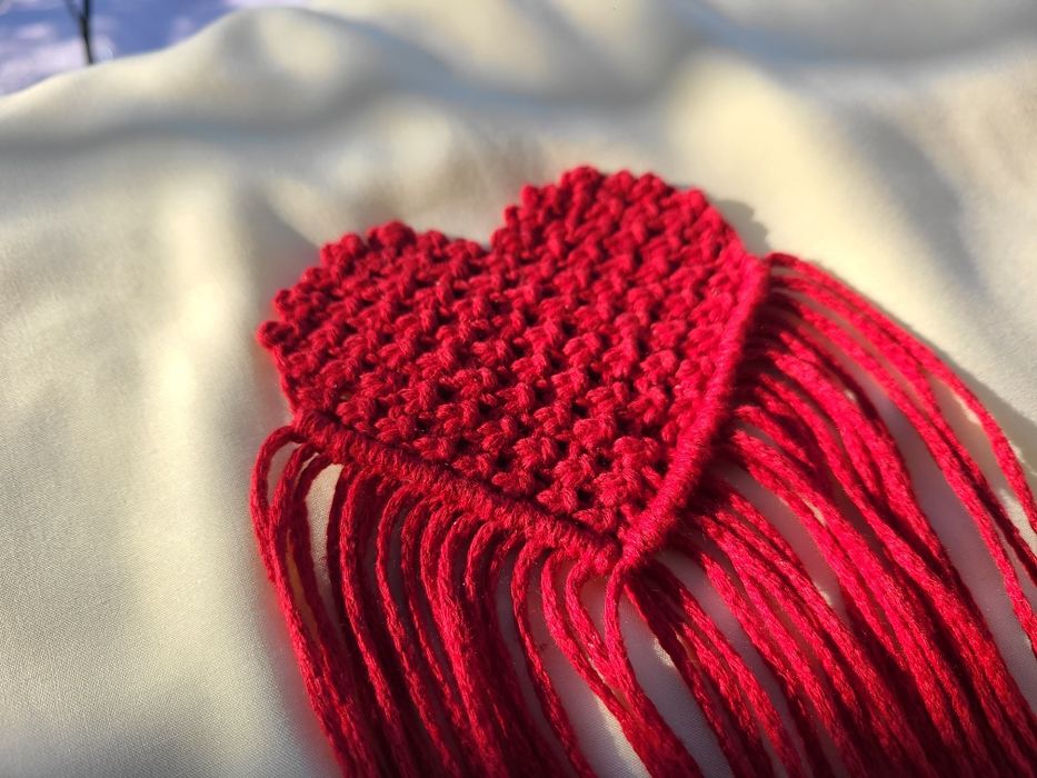 Брошка серце макраме/пояс припинда/ пташка / аксесуари