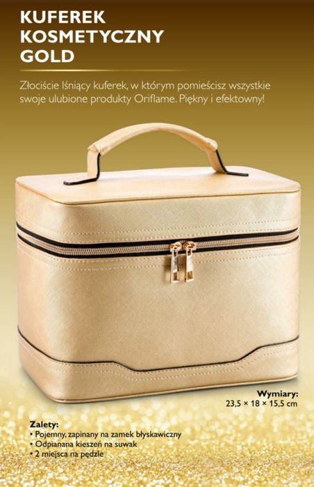 Kuferek kosmetyczny Gold Oriflame