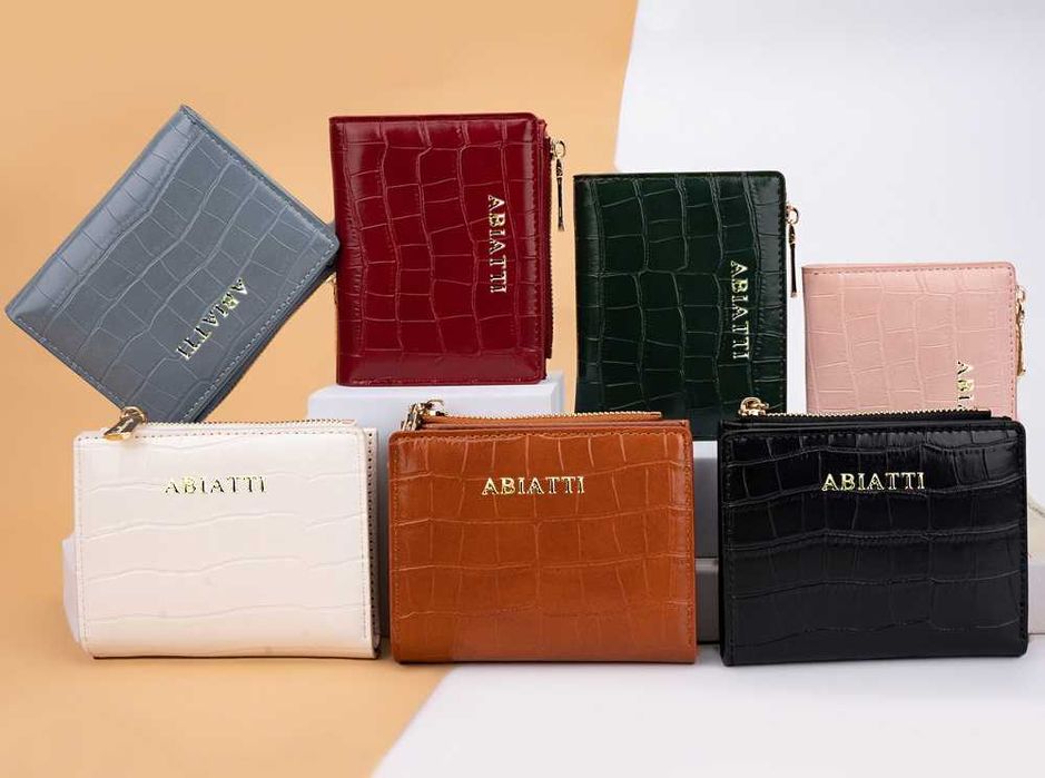 Mały Portfel Damski Antykradzieżowy RFID ABIATTI Portmonetka Na Zamek