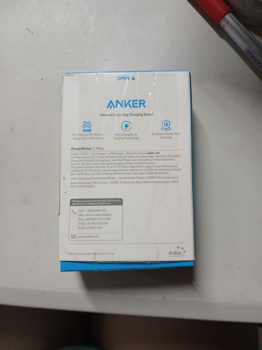 Carregador Isqueiro Carro Anker PowerDrive 2 Alloy Dual USB (Novo)