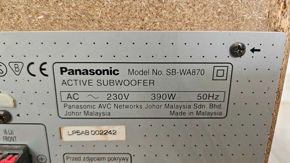 Panasonic SA-HT870 kino domowe 5.1 + subwoofer + kolumny + konwerter TV