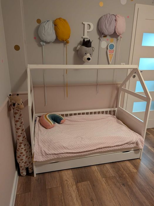 Łóżko dziecięce DOMEK z szufladą + materac!