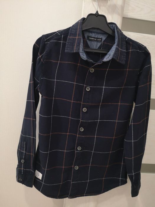 Рубашка байкова темно синя Reserved p.134