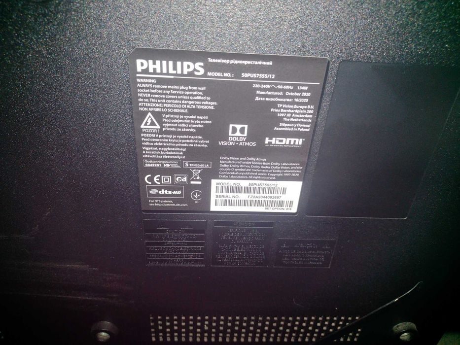Telewizor Philips 50PUS7555/12 - 50" - 4K UHD - Smart TV