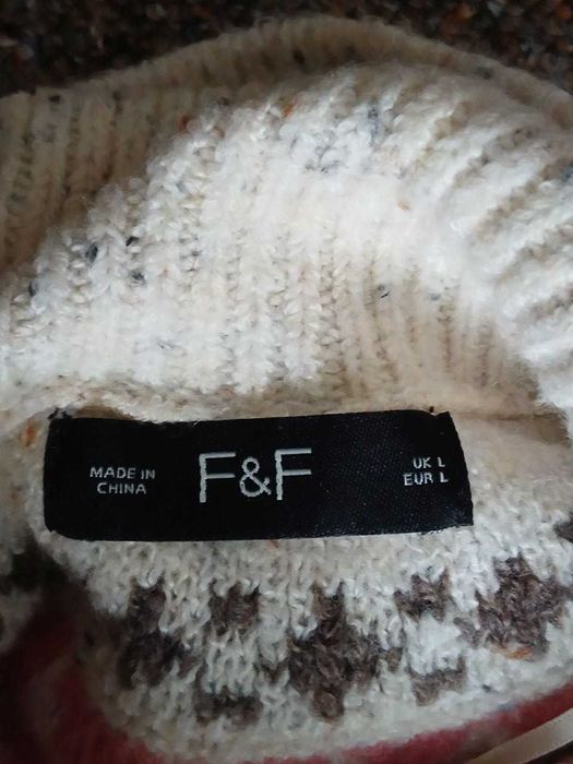 Свитер реглан с узором новый р.48 -52 F&F