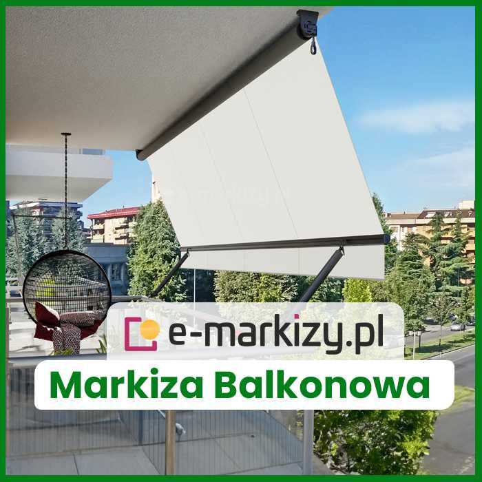 Markiza balkonowa poręczowa do bloku na taras Italia SELT bez kasety