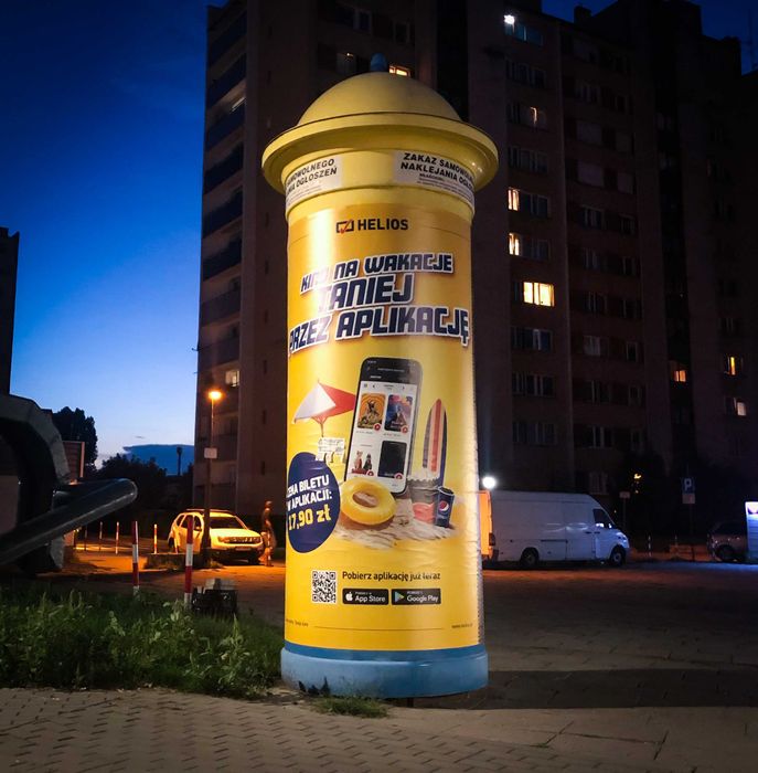 słup ogłoszeniowy, reklamowy