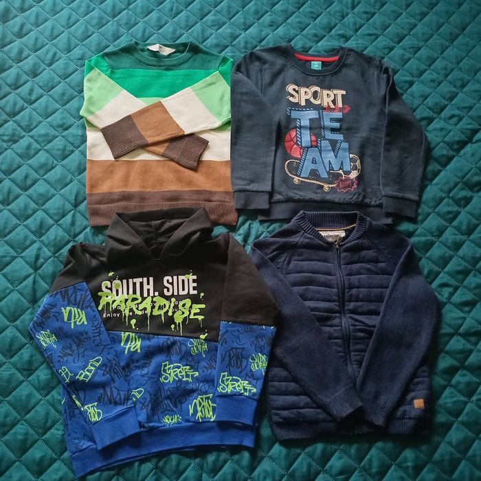 Paka dla chłopaka r. 128: bluzy I swetry