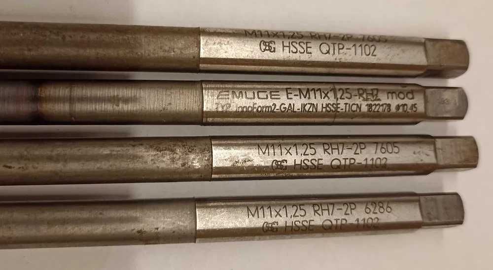 Gwintowniki gwintownik maszynowy długi wygniatak M- 11 x1,25 HSSE - 2 sztuki