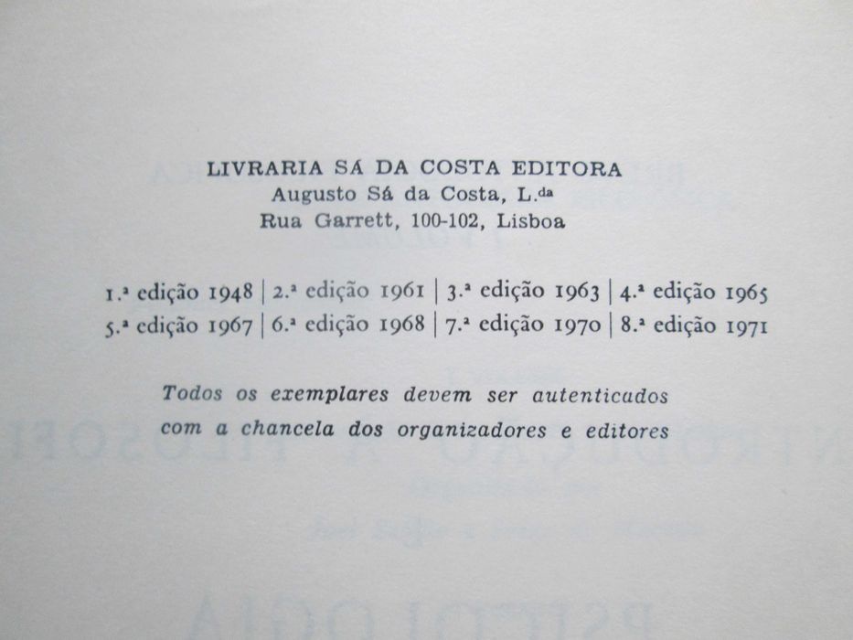 Introdução à Filosofia e Psicologia, de Joel Serrão e Jorge de Macedo