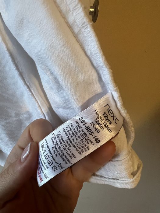 Biała kurtka jeansowa Next