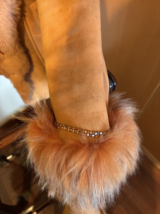 Casaco em carneira tam S laranja