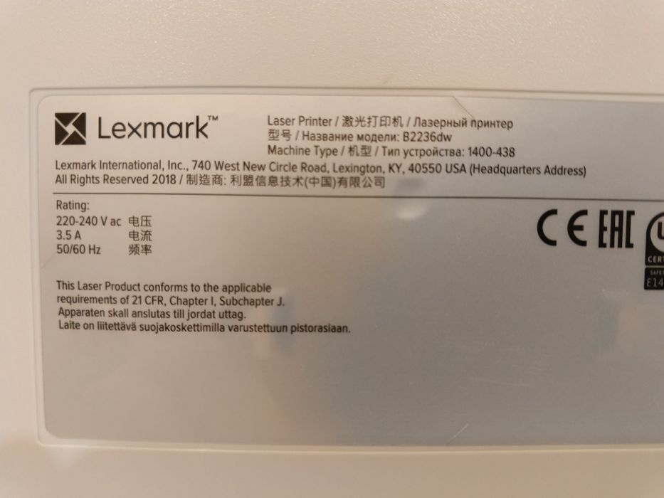 Лазерний принтер Lexmark B2236dw, Wi-fi, дуплекс, Lan,  Usb