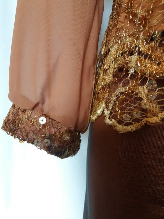 Maria Magdalena - dwuczęściowa sukienka na wesele kolory jesieni - 44