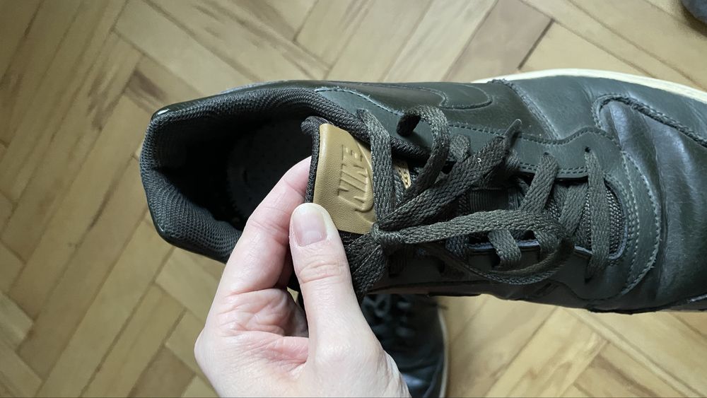 Buty Skórzane Męskie Nike Ebernon Low Czarne Sneakersy Casual Rozmiar 46