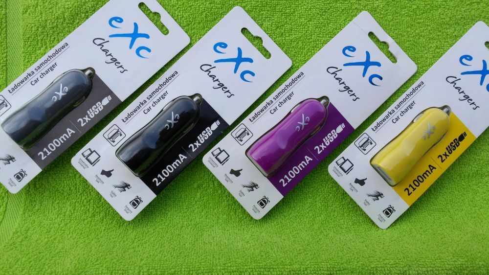 Nowa ładowarka samochodowa Exc micro 2xUSB dwa wejscia