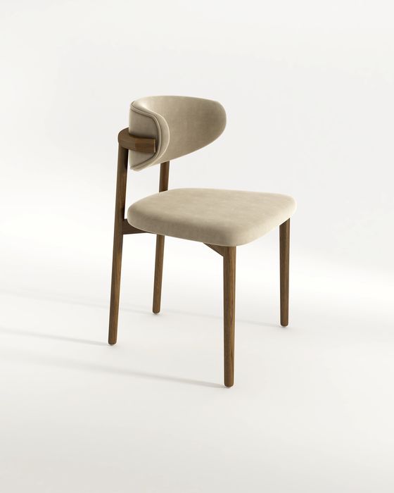 Krzesło drewniane, tapicerowane nowoczesne