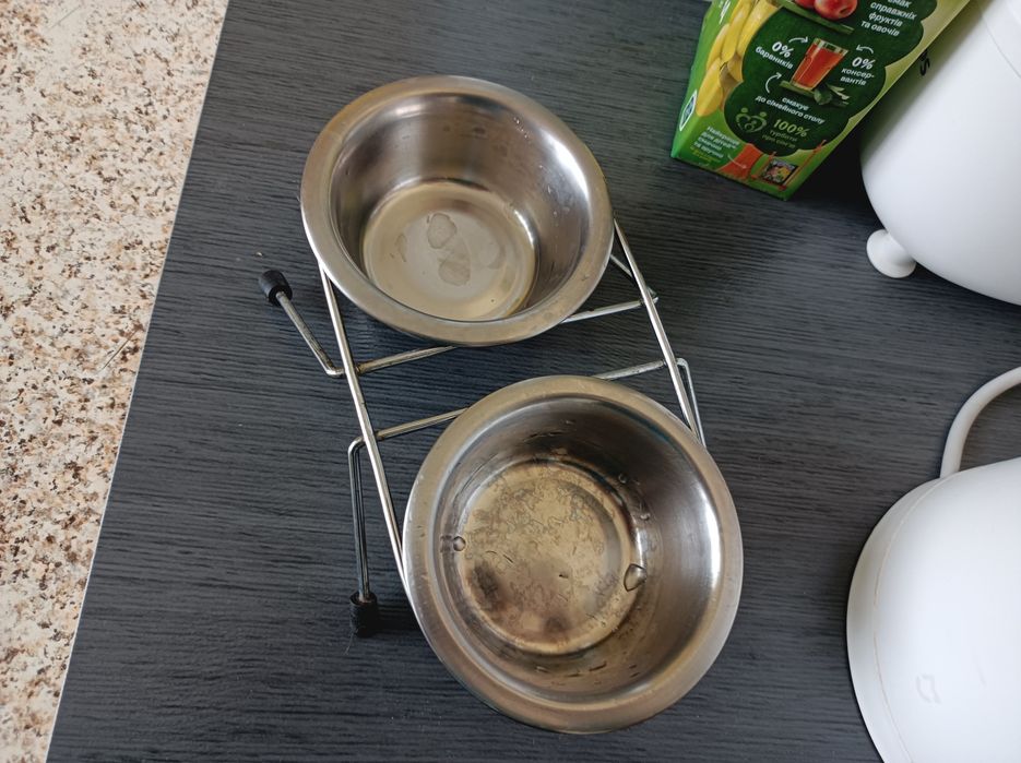 Металеві мисочки для тваринної їжі(котики, собачки).