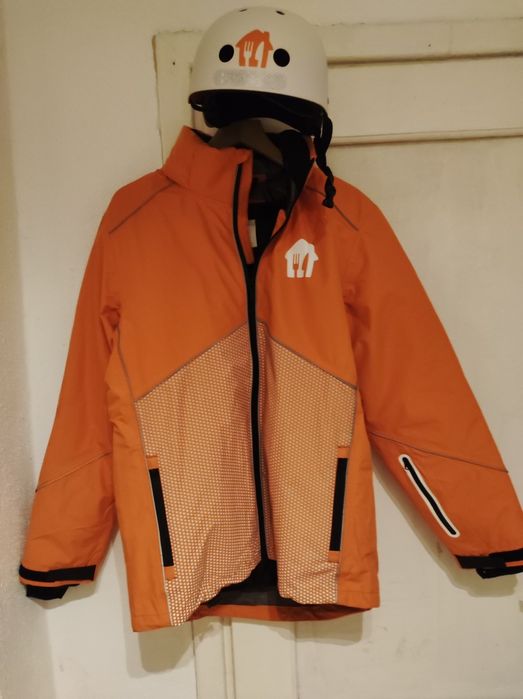 Kurtka pyszne z plecakiem i kask (Nowe)