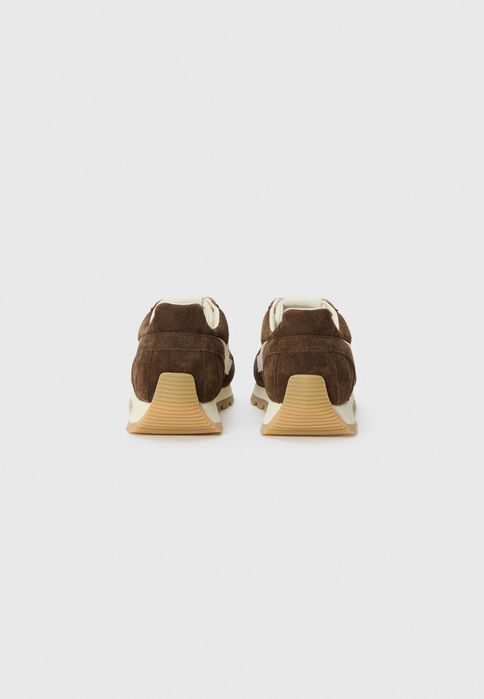 Hogan 43 Buty Męskie Brązowe Skórzane High Premium Logo T612