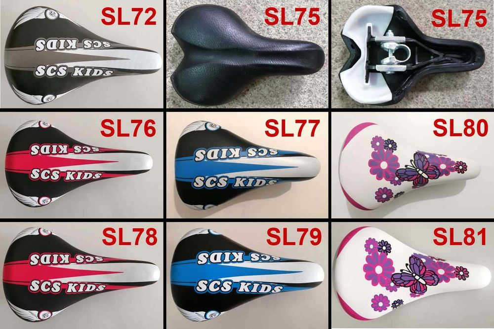 Selim / assento de bicicleta pasteleira, corrida, BMX, MTB, criança