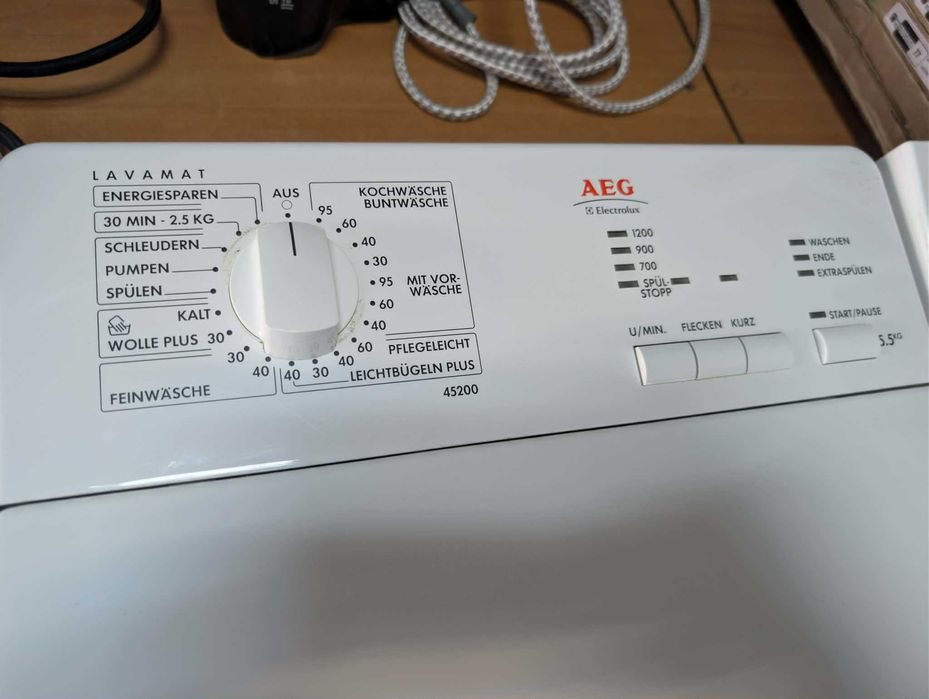 Pralka AEG Electrolux | 5.5kg wsad | 1200 obrotów | Niemiecka | Ładowana od góry | Gwarancja