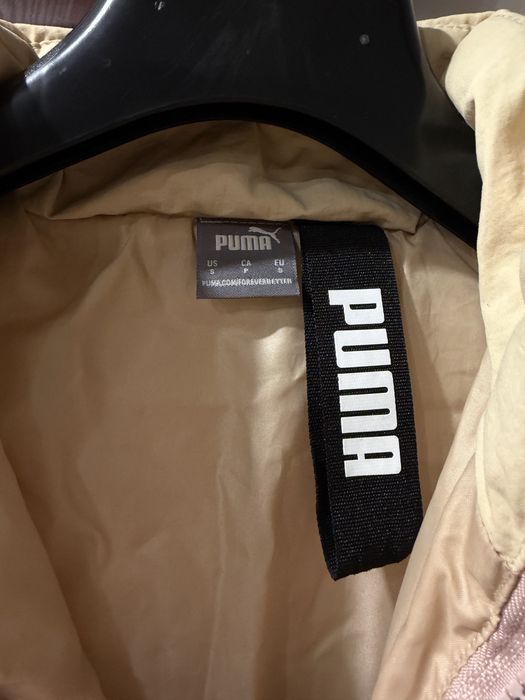 Куртка Puma S шерпа тедді бежева рожева