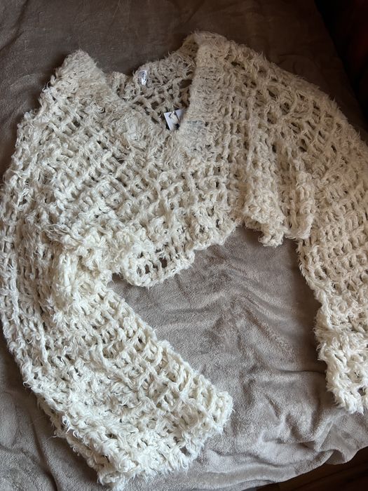 Жіноча ажурна накидка болеро ручна робота шерсть L-XL нова