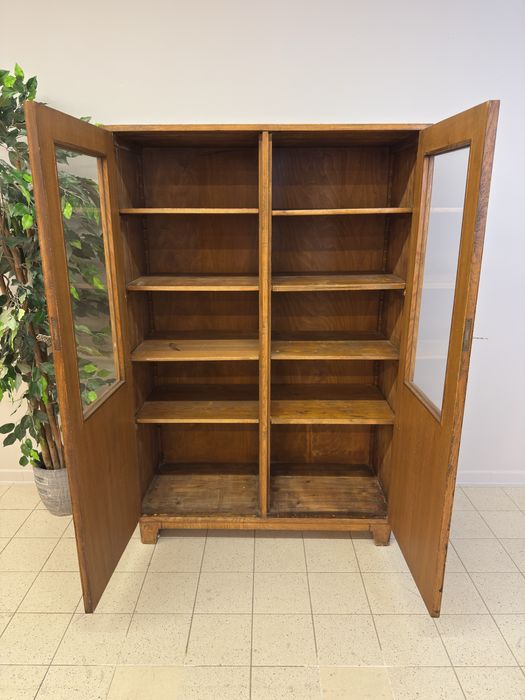 Ładna dębowa biblioteka witryna lite drewno dowóz wysyłka