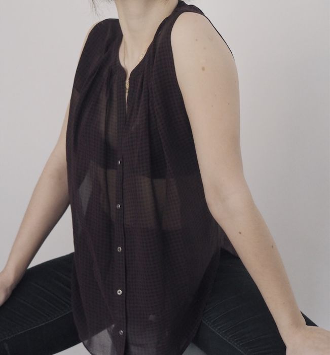 Koszula oversize mgiełka w kratkę