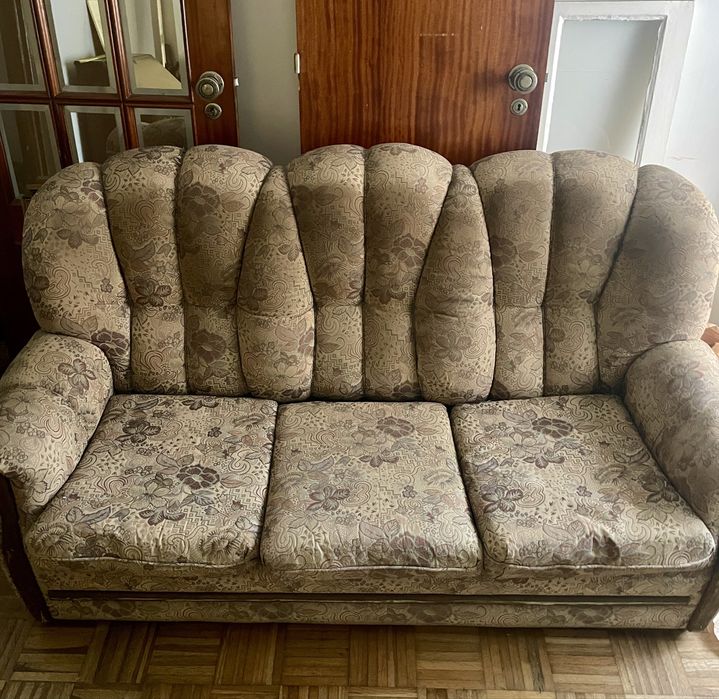 Sofá-cama vintage 3 lugares