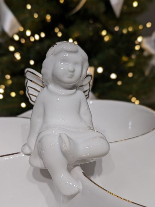 Patera z aniołkiem - nowa z metką | porcelana