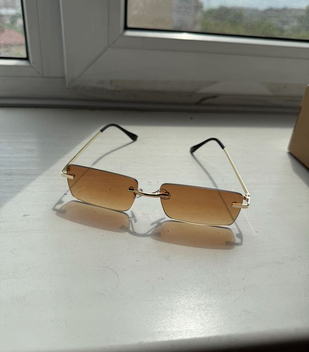 Para Uniseksowych Retro Okularów z Bezramkowym Designem