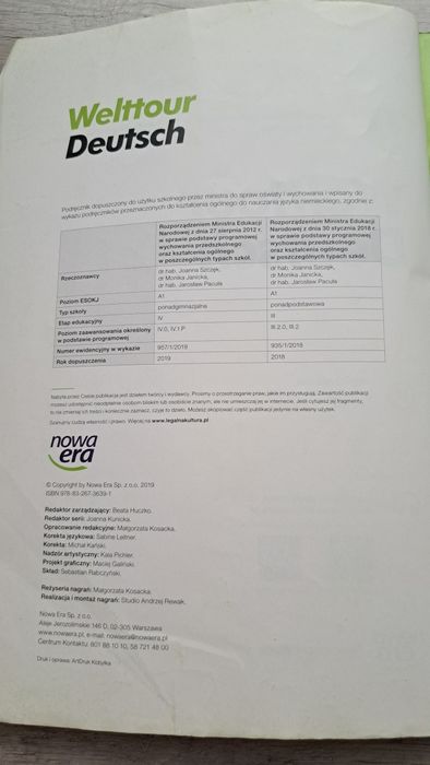 Welttour Deutsch 1 podręcznik