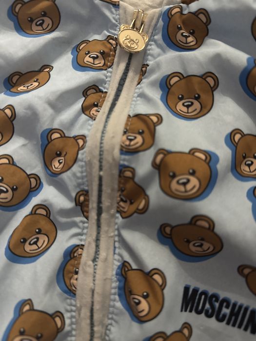 Moschino kurtka blekitna w misie z uszami wiatrowka 110