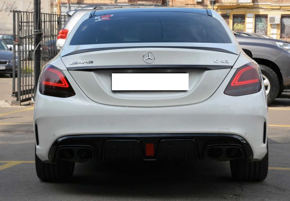 дифузор w205 205 Mercedes W205 14-18 стиль Brabus c63 диффузор