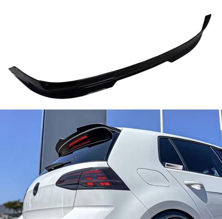 Aileron Spoiler Mala Volkswagen Golf 7 7.5 Preto Brilhante Extensão Estilo Maxton GTI GTD R Variant Novo