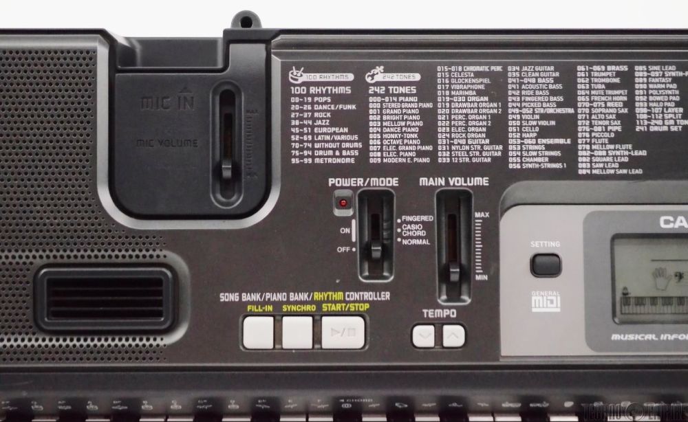 Keyboard Casio,  100 gotowych piosenek, Gniazdo na mikrofon,  USB