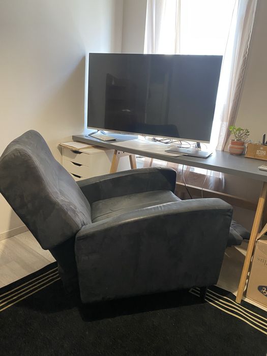 Krzeslo fotel rozkladany zadbany